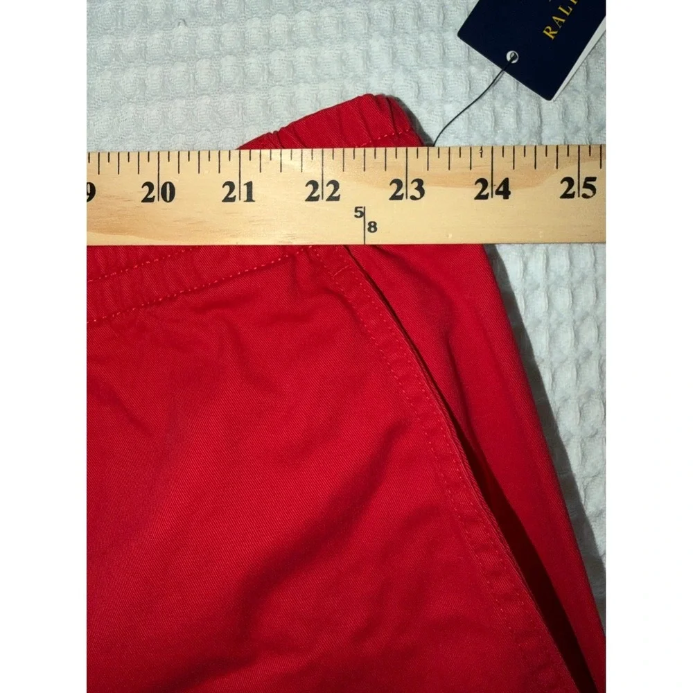 Polo Ralph Lauren Shorts Mens 4XB Red Stretch Classic Fit Drawstring Pony Logo